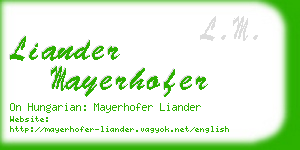 liander mayerhofer business card